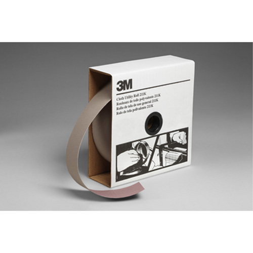 Rouleau de toile abrasive utilitaire 211K, Oxyde d'aluminium, 2" la x 150' lo, Grain 120 TGS INDUSTRIEL