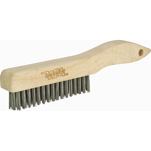 Brosses &agrave; gratter industrielles &agrave; manche en patin, Acier inoxydable, 3 x 16 rangs de fils, Longueur 10-1/2" TGS INDUSTRIEL