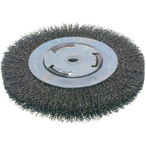 Brosses &eacute;conomiques &agrave; fils cr&ecirc;p&eacute;s - Face moyenne, 6" dia., Fils 0.014, Arbre 2" TGS INDUSTRIEL