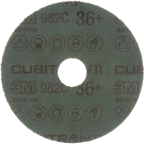Cubitron II Fibre Discs - 982C, Ceramic Grain, 36+, 4-1/2" Dia x 7/8" Arbor TGS INDUSTRIEL