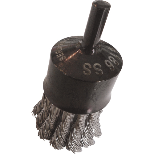 Brosses mont&eacute;es &agrave; fils nou&eacute;s, 1" dia., dia. Des fils 0,020", Tige 1/4" TGS INDUSTRIEL