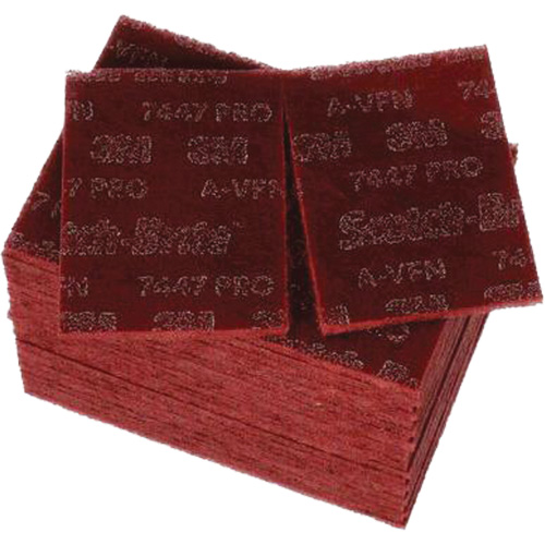 Tampons manuels Scotch-Brite 7447, Oxyde d'aluminium, 9" x 6", Grain Tr&egrave;s fin TGS INDUSTRIEL