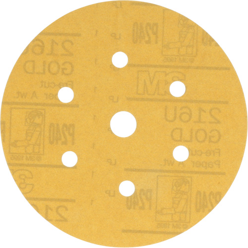 Disque de ponçage antipoussi&egrave;re Hookit, dia 6", Grain P240, Oxyde d'aluminium, Poids A TGS INDUSTRIEL