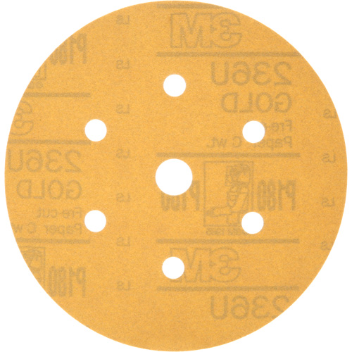 Disque de ponçage antipoussi&egrave;re Hookit, dia 6", Grain P180, Oxyde d'aluminium, Poids C TGS INDUSTRIEL