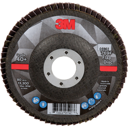Disque &agrave; lamelles &agrave; changement rapide 769F, 4-1/2" x 7/8", Type 27, Grain 40+, C&eacute;ramique TGS INDUSTRIEL