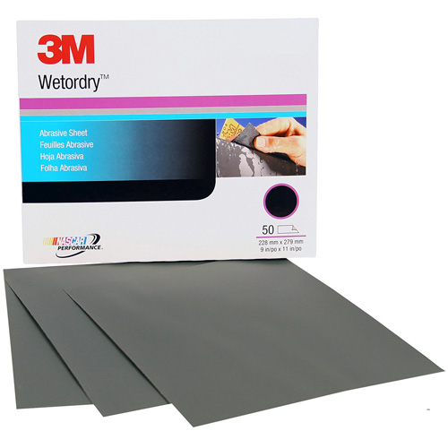Wetordry Abrasive Sheet, 9" x 11", P220 Grit, Aluminum Oxide TGS INDUSTRIEL
