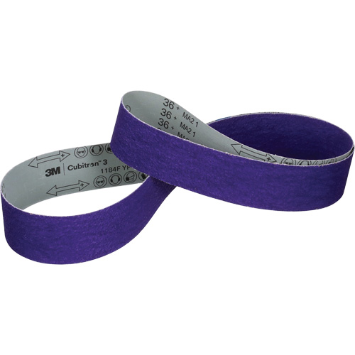 Cubitron 3 Cloth Belt 1184F, 3/4" W x 18" L, Ceramic, 36+ Grit TGS INDUSTRIEL