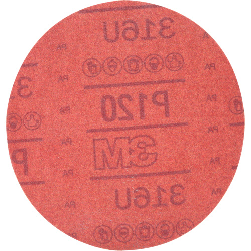 Disque abrasif rouge 01224 Hookit, 316U, dia 6", Grain P120, Oxyde d'aluminium, A TGS INDUSTRIEL