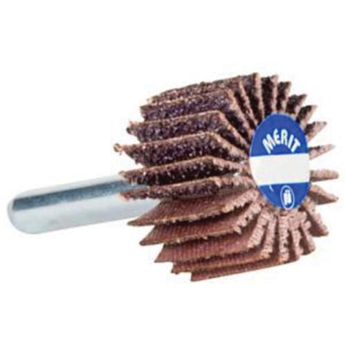 Mini Flap Wheel, Aluminum Oxide, 80 Grit, 1-1/2" x 1-1/2" x 1/4" TGS INDUSTRIEL