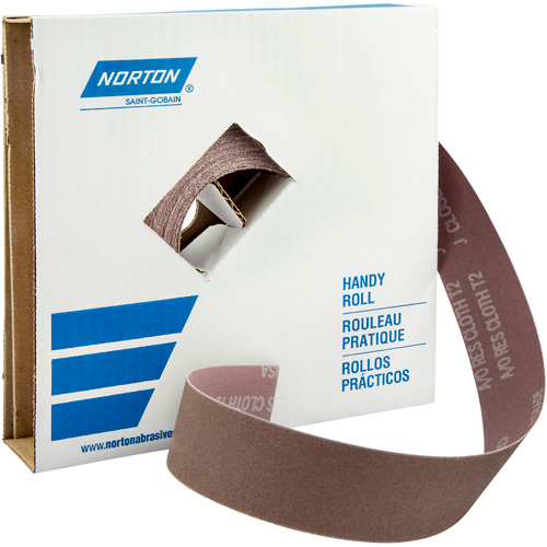 Rouleaux pour l'atelier Metalite K225, Oxyde d'aluminium, 1-1/2" la x 150' lo, Grain P50-X TGS INDUSTRIEL