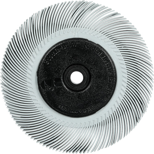 Brosse radiale en soies de pr&eacute;cision type C PN-RB avec rainure de clavette Scotch-Brite , C&eacute;ramique, Grain 120+, 6" dia. TGS INDUSTRIEL