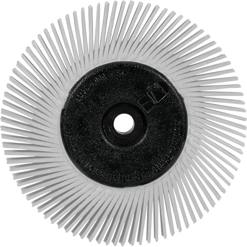 Brosse radiale en soies de pr&eacute;cision type A PN-RB avec adaptateur Scotch-Brite , C&eacute;ramique, Grain 120+, 6" dia. TGS INDUSTRIEL
