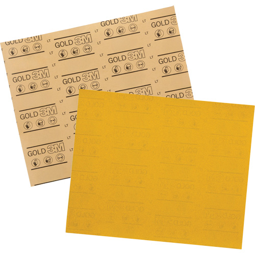 Feuille abrasive dor&eacute;e 12544, 9" x 11", Grain 220, Oxyde d'aluminium TGS INDUSTRIEL
