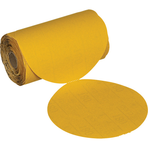 Disque abrasif dor&eacute; en rouleau Stikit 09316, 6" dia., Grain 240, Oxyde d'aluminium TGS INDUSTRIEL