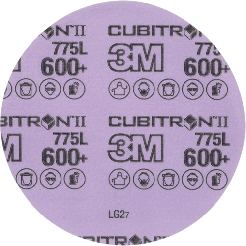 Disque en pellicule Cubitron II Hookit, dia 5", Grain 600+, C&eacute;ramique, 3 mil TGS INDUSTRIEL