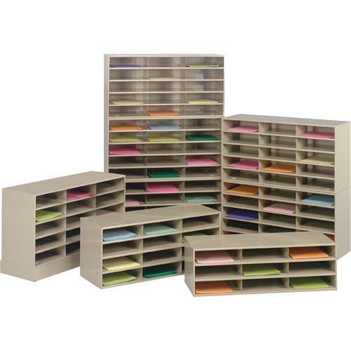 Organisateurs de donn&eacute;es, Stationnaire, 9 fentes, Acier, 33-3/4" la x 11-5/8" p x 10-3/4" h TGS INDUSTRIEL