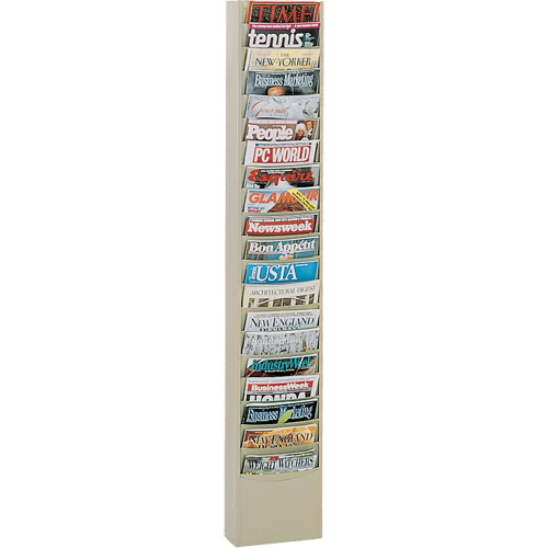 Porte-documents, Mural, 20 fentes, Acier, 9-3/4" la x 4-1/8" p x 58" h TGS INDUSTRIEL