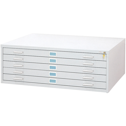 Steel Plan Files-5 Drawer, 5 Drawers, 53-3/8" W x 41-3/8" D x 16-1/2" H TGS INDUSTRIEL