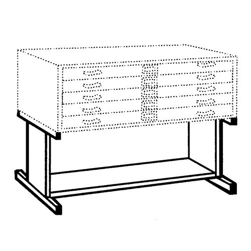 High Base for Steel Plan File Cabinet TGS INDUSTRIEL