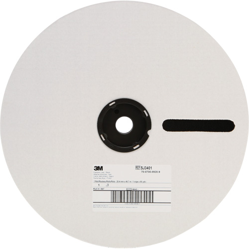Attache r&eacute;sistant aux plastifiants, Boucle, 50 vg x 1", Adh&eacute;sif, Noir TGS INDUSTRIEL