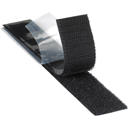 Attache r&eacute;sistant aux plastifiants, Boucle, 50 vg x 2", Adh&eacute;sif, Noir TGS INDUSTRIEL