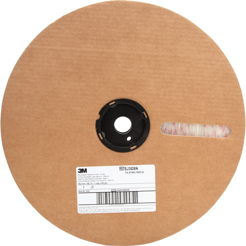 Fastener, Loop, 50 yds x 5/8", Adhesive, White TGS INDUSTRIEL