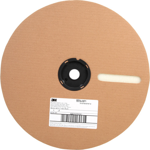 Fastener, Loop, 50 yds x 1", Adhesive, White TGS INDUSTRIEL