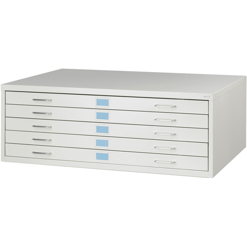 FacilTM Flat File Cabinets, 5 Drawers, 46" W x 32" D x 16-3/8" H TGS INDUSTRIEL
