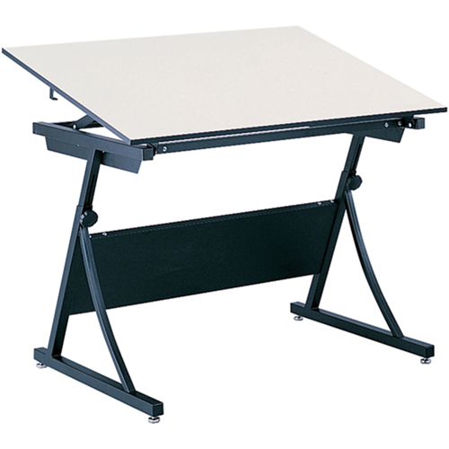 PlanMaster Height-Adjustable Drafting Table, 43" W x 29-1/2" - 37-1/2" H, Black TGS INDUSTRIEL