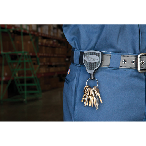 Porte-cl&eacute;s Super48, Polycarbonate, C&acirc;ble 48", Fixation Agrafe de ceinture TGS INDUSTRIEL