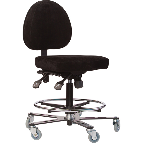 Si&egrave;ges ergonomiques pour le soudage TF180, Su&egrave;de, Noir, Capacit&eacute; 300 lb TGS INDUSTRIEL