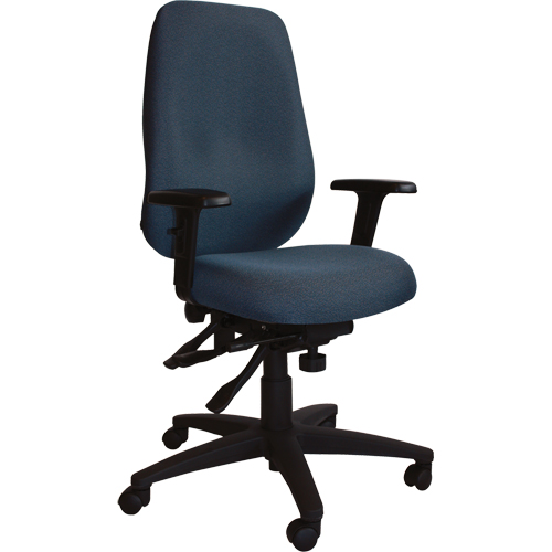 Chaises ergonomiques de s&eacute;rie petite Cierra, Tissu, Bleu, Capacit&eacute; 300 lb TGS INDUSTRIEL