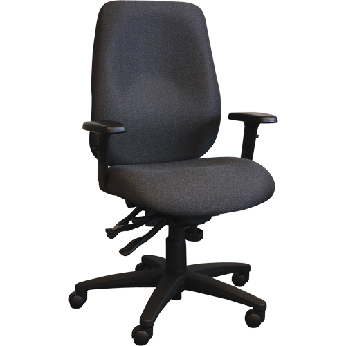 Chaises ergonomiques Cierra , Tissu, Noir, Capacit&eacute; 275 lb TGS INDUSTRIEL