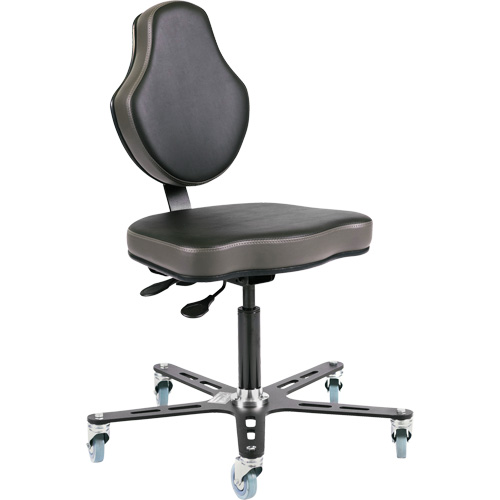 Chaise ergonomique &agrave; inclinaison r&eacute;glable Vega, Mobile, Ajustable Hauteur TGS INDUSTRIEL