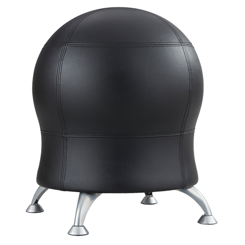 Zenergy Ball Chair, Vinyl, Black, 250 lbs. Capacity TGS INDUSTRIEL