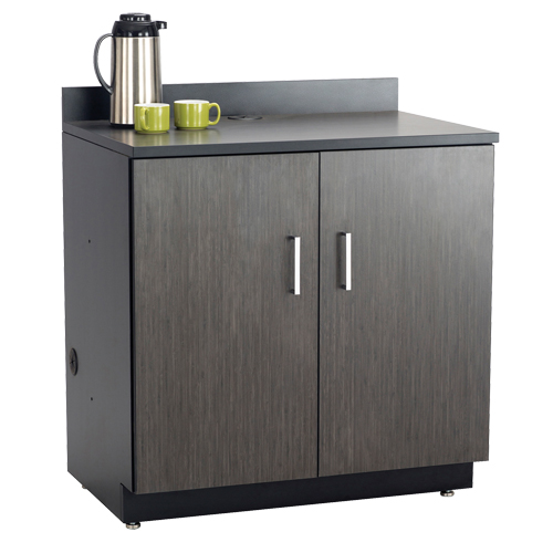 Armoire modulaire de base, M&eacute;lamine, 2 Tablettes, 39" h x 36" la x 25" P, Nuit d'Asie/noir TGS INDUSTRIEL