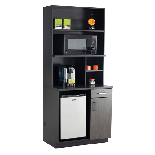 Armoire modulaire, M&eacute;lamine, 39" h x 36" la x 25" P, Nuit d'Asie/noir TGS INDUSTRIEL