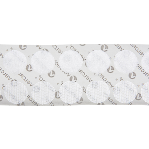 Attaches en jeton, Boucle et crochet, 3/4" dia., Adh&eacute;sif, Blanc TGS INDUSTRIEL