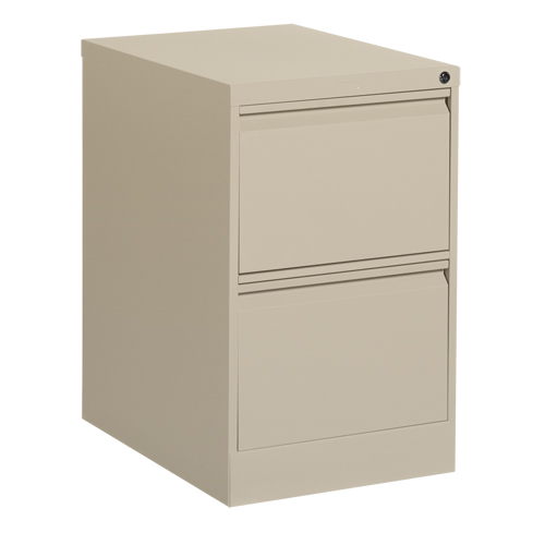 Classeur vertical, Acier, 2 tiroirs, 18-1/7" la x 25" p x 29" h, Beige TGS INDUSTRIEL