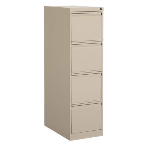 Classeur vertical, Acier, 4 tiroirs, 15-1/7" la x 25" p x 52" h, Beige TGS INDUSTRIEL