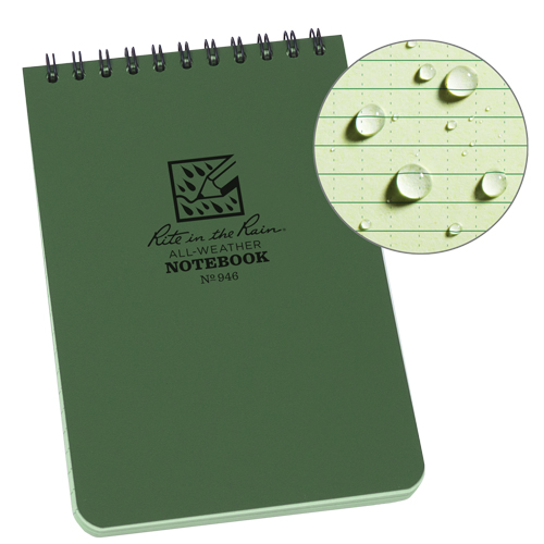 Carnet de notes de poche &agrave; spirale, Couverture souple, Vert, 100 Pages, 4" , 6"  TGS INDUSTRIEL
