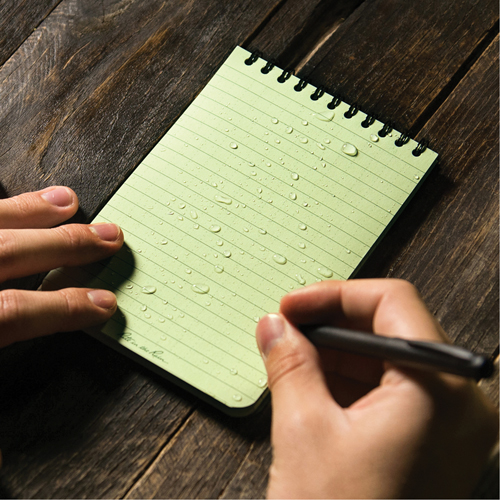 Carnet de notes de poche &agrave; spirale, Couverture souple, Vert, 100 Pages, 4" , 6"  TGS INDUSTRIEL