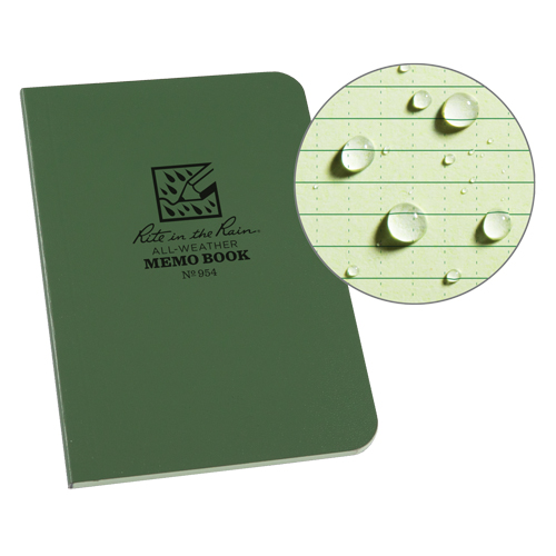 Livre m&eacute;mo, Couverture souple, Vert, 112 Pages, 3-1/2" , 5"  TGS INDUSTRIEL
