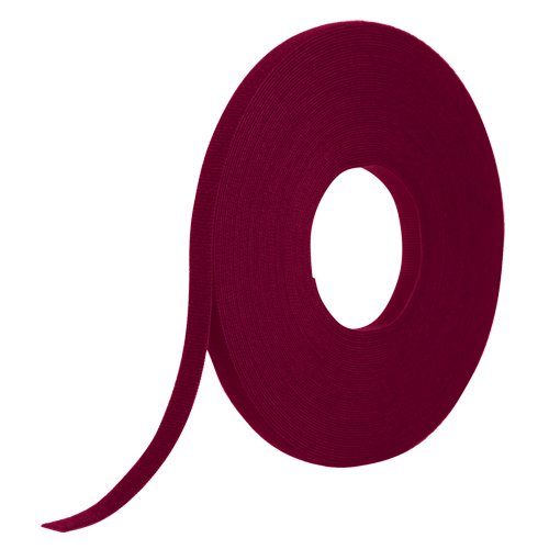 Ruban d'attaches ignifug&eacute; One-Wrap, Boucle et crochet, 25 vg x 1/2", Auto-aggripant, Canneberge TGS INDUSTRIEL