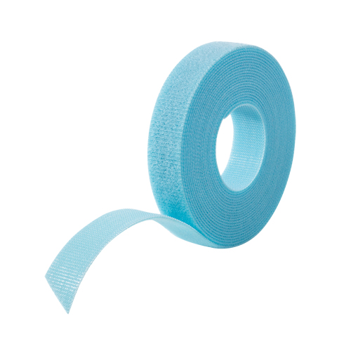 One-Wrap&reg; Cable Management Tape, Hook & Loop, 25 yds x 3/4", Self-Grip, Aqua TGS INDUSTRIEL