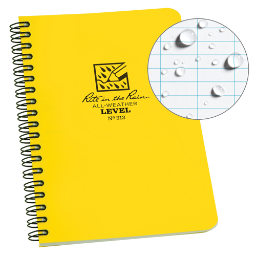 Carnet de notes de poche &agrave; spirale lat&eacute;rale, Couverture souple, Jaune, 64 Pages, 4-5/8" , 7"  TGS INDUSTRIEL