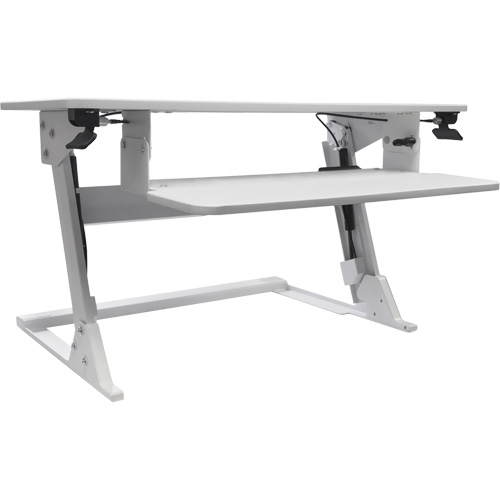 Poste de travail assis-debout Goya, Mod&egrave;le de bureau, 21" h x 35-2/5" la x 24" p, Blanc TGS INDUSTRIEL