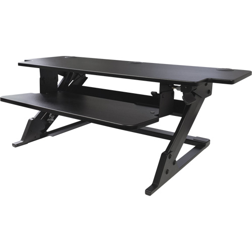 Poste de travail assis-debout Goya, Mod&egrave;le de bureau, 20" h x 42" la x 16" p, Noir TGS INDUSTRIEL