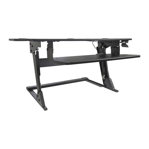 Poste de travail assis-debout Goya, Mod&egrave;le de bureau, 20" h x 42" la x 16" p, Noir TGS INDUSTRIEL