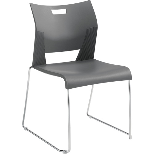 Chaise de formation sans bras Duet, Plastique, Hauteur 33-1/4", Capacit&eacute; 350 lb, Gris TGS INDUSTRIEL